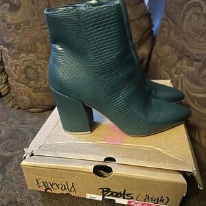 SUGAR Emerald Green Ankle Boots